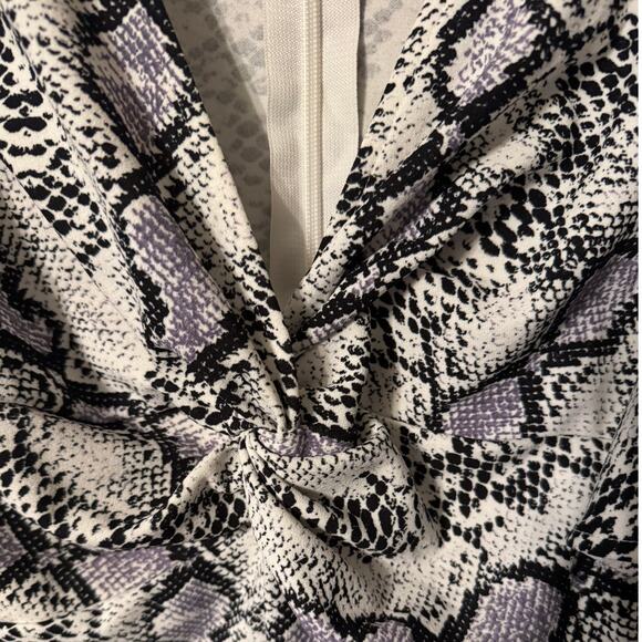 Symphony 2X Reptile Print Knot-Front Bodycon Dress - Picture 3 of 3